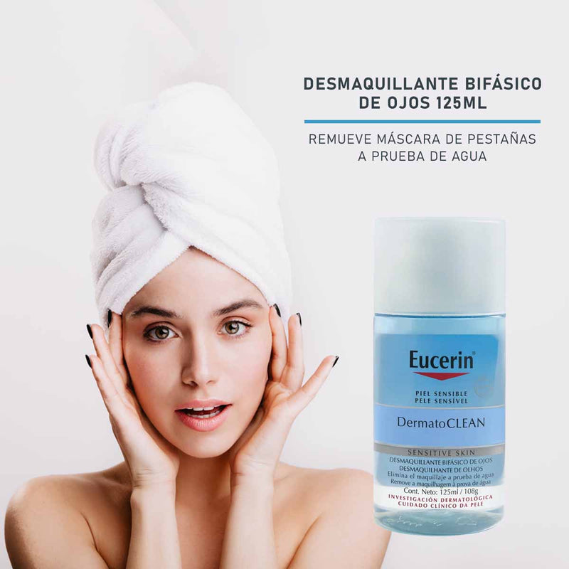 Desmaquillante Bifásico de Ojos DermatoClean Eucerin