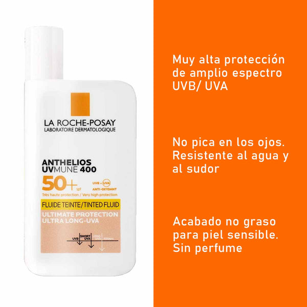 Protector Solar Anthelios UVMUNE400 Color Fluid FPS 50