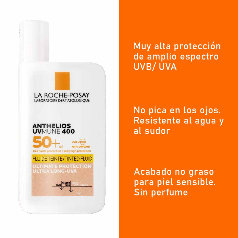 Protector Solar Anthelios UVMUNE400 Color Fluid FPS 50