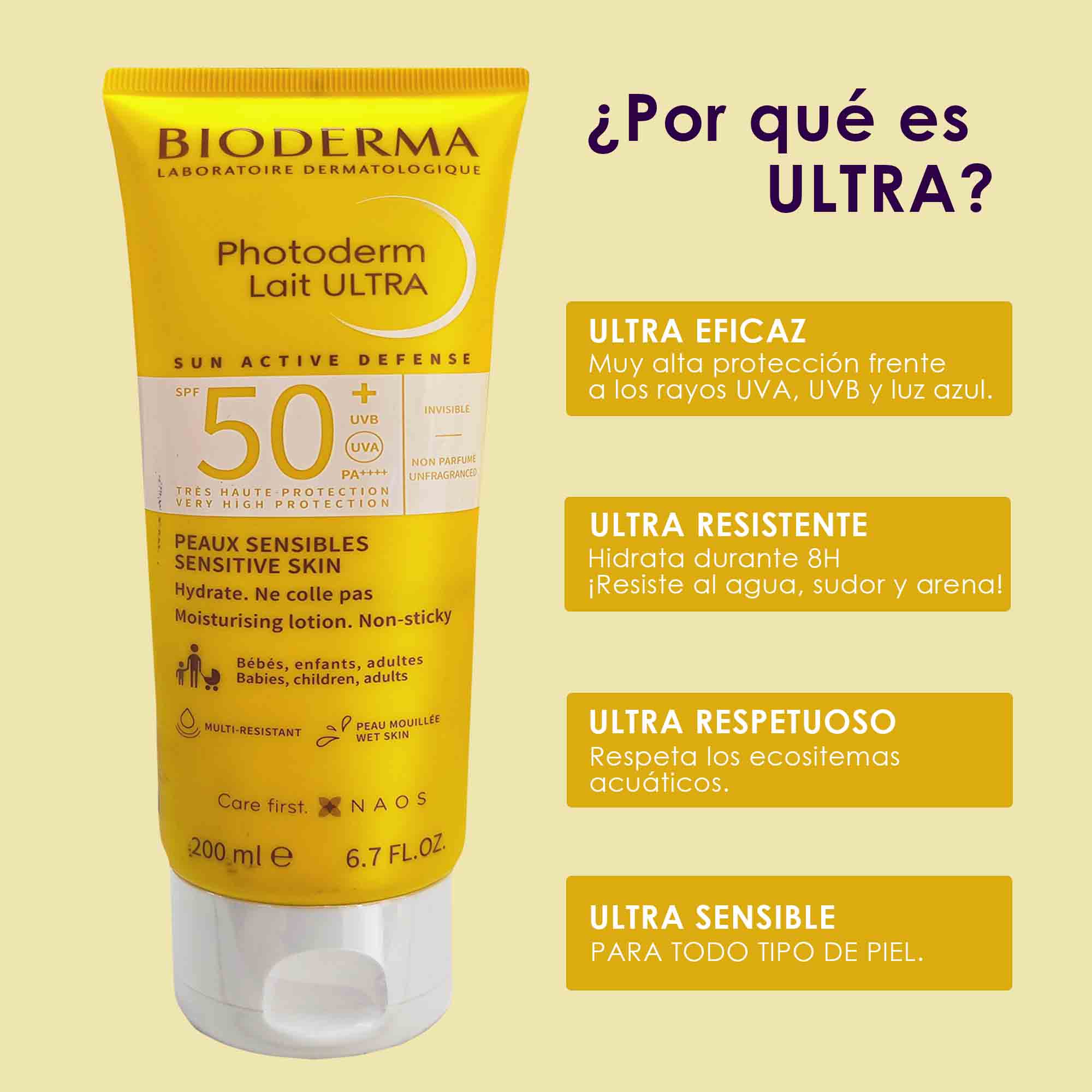 Protector Solar G Protector Solar Bioderma Photoderm Lait Ultra Spf 50 – Protector solar
