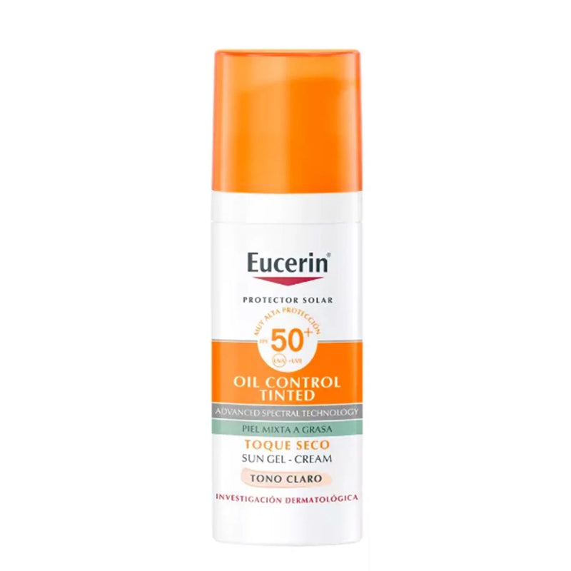 Protector solar eucerin oil control tinted anti brillo SPF 50