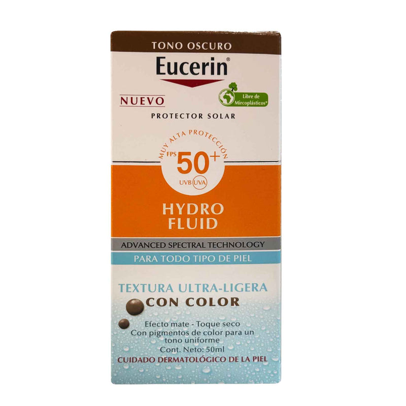 Protector Solar Eucerin Hydro Fluid con Color FPS 50