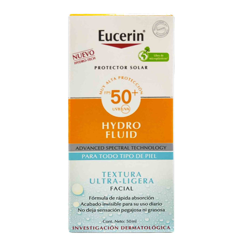 Protector solar eucerin hydro fluid facial SPF 50