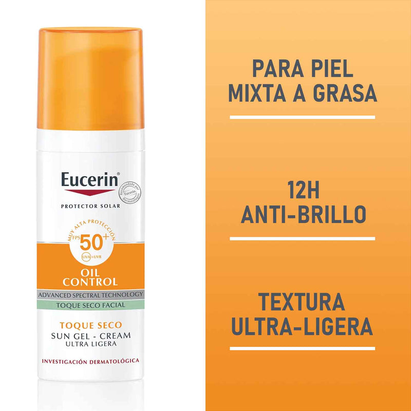 Protector solar Eucerin oil control anti brillo SPF 50