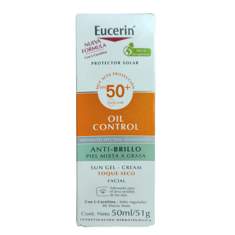 Protector solar Eucerin oil control anti brillo SPF 50