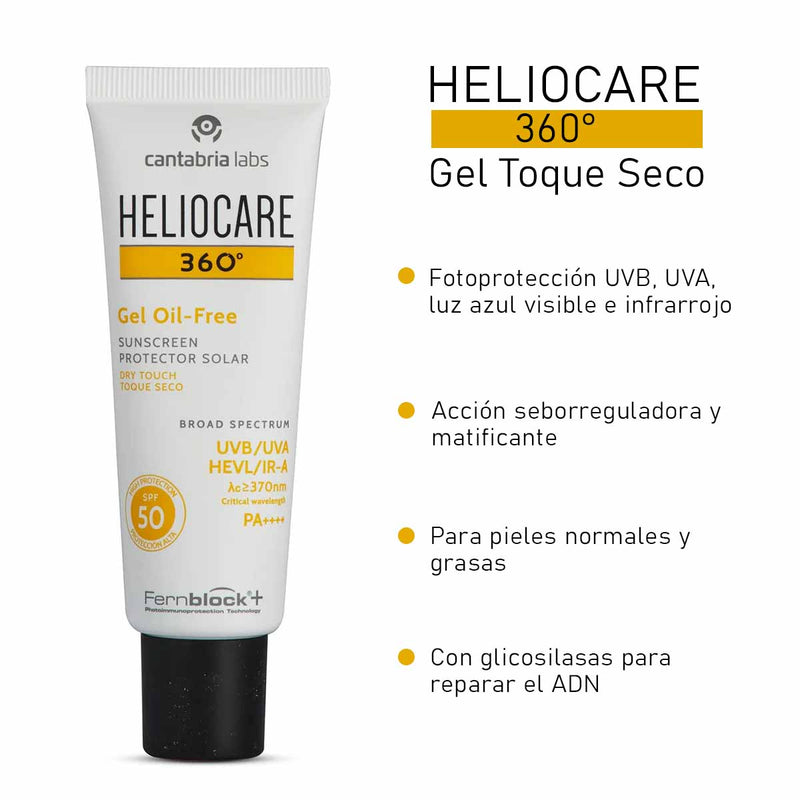 Protector solar Heliocare 360 Gel Oil Free SPF 50