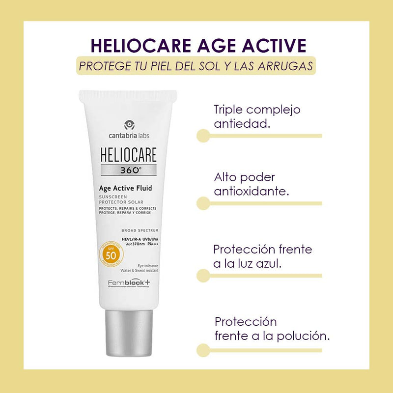 Protector Solar Heliocare 360 Age Active Fluid x 50ml – Protector solar