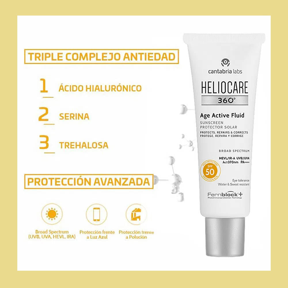 Protector Solar Heliocare 360 Age Active Fluid SPF 50 – Protector solar