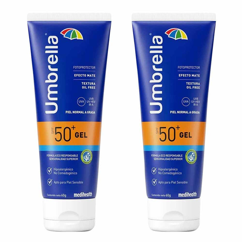 Protector solar Umbrella gel SPF 50 x2 unidades